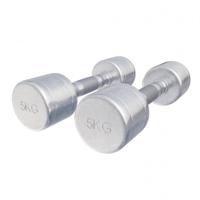 Dumbellset 10 kg (2 x 5 kg) Chroom - thumbnail