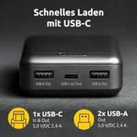 Intenso Intenso Power Bank B10000 black Powerbank 10000 mAh Li-ion USB-A, USB-C Zwart - thumbnail