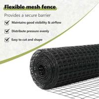 VidaXL Hek met paal grijs 0,8 x 25 m staal en pvc - thumbnail