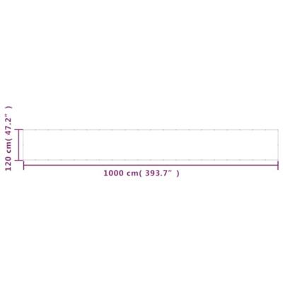 Balkonscherm 120x1000 cm 100% oxford polyester taupe - thumbnail