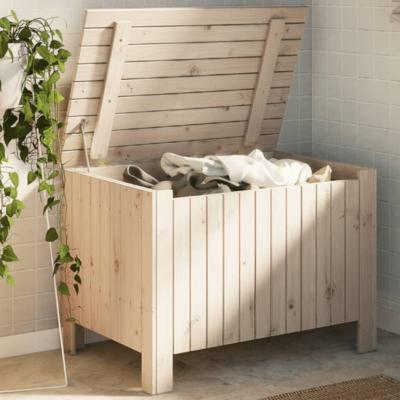 Opbergbox met deksel RANA 80x49x54 cm massief grenenhout Opbergbox met deksel RANA 80x49x54 cm massief grenenhout