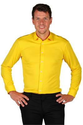Herenhemd Basic colour geel