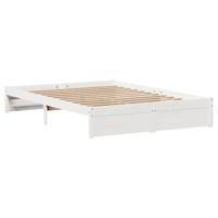 Bedframe zonder matras massief grenenhout wit 160x200 cm - thumbnail