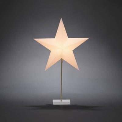 Konstsmide 1752-220 Kerstster Gloeilamp, LED Wit, Hout Standaard, Schakelaar