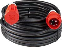 AS Schwabe 60549 Stroom Verlengkabel 32 A Zwart 10.00 m H07RN-F 5G 4 mm² Met fasewisselaar - thumbnail