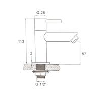 Fonteinkraan Boss & Wessing Aloni Verchroomd Messing 1/2&apos;&apos; Aansluiting Boss & Wessing - thumbnail