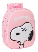 Kinderrugzak Snoopy Roze 27 x 33 x 10 cm 3D - thumbnail