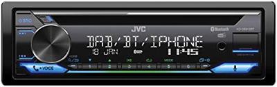 JVC KD-DB912BT CD-autoradio met DAB+ & Bluetooth handsfree-installatie (Alexa Built-in, soundprocessor, USB, AUX-In, 4 x 50 Watt, VAR. verlichting, zonder antenne)