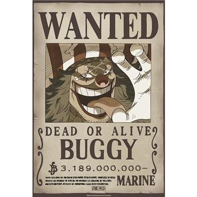 Poster One Piece - Wanted Buggy Wano 38x52cm