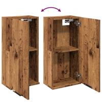 Badkamerkast wandgemonteerd 32x20x67 cm oud houtkleurig - thumbnail