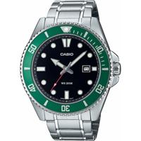 Horloge Heren Casio MDV-107D-3AVEF Zwart Zilverkleurig (Ø 46 mm) - thumbnail