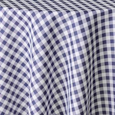 Wicotex tafelkleed textiel ruit blauw rond 180 cm