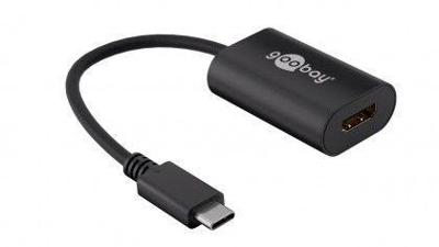 Goobay USB-C naar HDMI kabel - 3840*2160p @ 60Hz & 3D - USB-C adapterkabel - 0,2 meter
