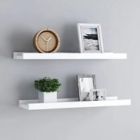VidaXL Fotoplanken 2 st 60x9x3 cm mdf wit - thumbnail