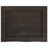 Wandschap 40x30x(2-4)cm behandeld massief eikenhout donkerbruin - thumbnail