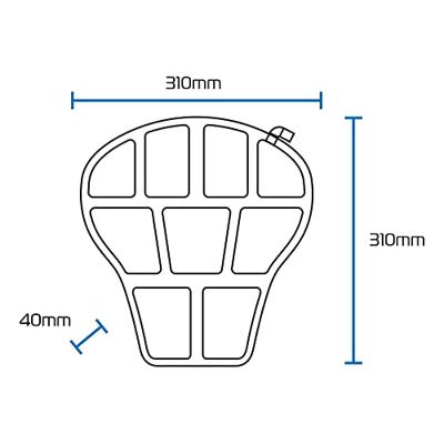 OXFORD zitkussen air seat cushion 31 x 31 x 4cm black