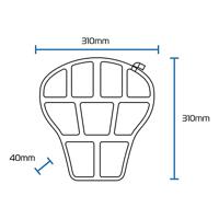 OXFORD zitkussen air seat cushion 31 x 31 x 4cm black - thumbnail