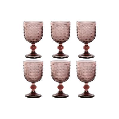 Set van bekers Home ESPRIT Roze Kristal 240 ml (6 Stuks) Set van bekers Home ESPRIT Roze Kristal 240 ml (6 Stuks)