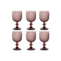 Set van bekers Home ESPRIT Roze Kristal 240 ml (6 Stuks) - thumbnail
