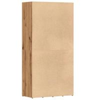 Boekenkast 66x30x130 cm bewerkt hout artisanaal eikenkleur - thumbnail