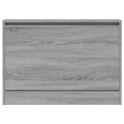 VidaXL Schoenenkast 80x21x57 cm bewerkt hout grijs sonoma eikenkleur