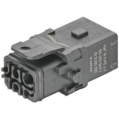 Connector Han 1A-5+PE-C-f latch 09100053101 HARTING 1 stuk(s)