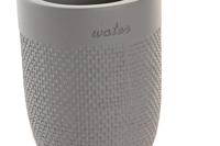 Glas DKD Home Decor 8 x 8 x 10,5 cm Grijs Cement - thumbnail