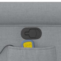 Massagestoel verstelbaar stof lichtgrijs - thumbnail