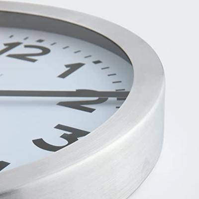 NeXtime ne-3998ar wandklok dia. 19 cm, geborsteld aluminium, &apos;station&apos; - thumbnail