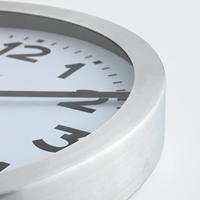 NeXtime ne-3998ar wandklok dia. 19 cm, geborsteld aluminium, &apos;station&apos; - thumbnail