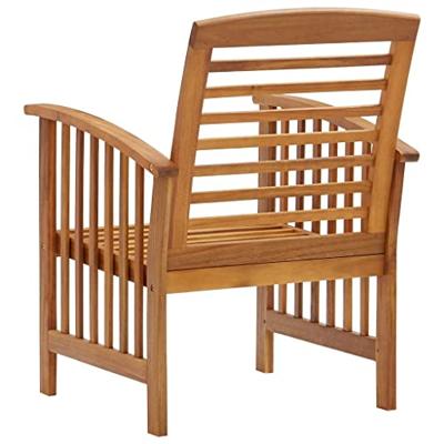 Tuinstoelen 2 st massief acaciahout - thumbnail