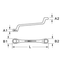 KS Tools 9637400 963.7400 Dubbele ringsleutel Sleutelbreedte (metrisch) 18 - 21 mm - thumbnail