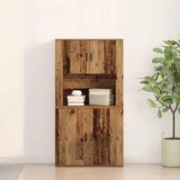Hoge kast Oudhout 80 x 33 x 150 cm Bewerkt hout - thumbnail