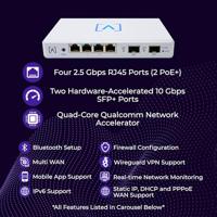 Alta Labs High-performance route10 Qualcomm Quad Core 10 Gbps hardwareversnelling | 2 SFP+ 10 Gbps poorten en 4 2,5 Gbps poorten | real-time statistieken | 40W PoE+ voor - thumbnail