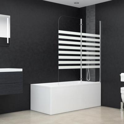 VidaXL Badwand gestreept 120x140 cm gehard glas VidaXL Badwand gestreept 120x140 cm gehard glas