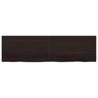 Tafelblad 180x50x(2-4)cm behandeld eikenhout donkerbruin - thumbnail