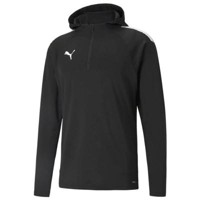 PUMA TeamLIGA Fleece Trainingstrui 1/4-Zip Zwart Wit PUMA TeamLIGA Fleece Trainingstrui 1/4-Zip Zwart Wit