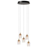 Lucide BERLIANE - Hanglamp - Ø 34 cm - LED Dimb. - 5x4W 2700K - Met vervangbare LED-module - Transparant | Essential - thumbnail