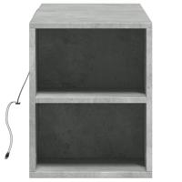 Tv-wandmeubel met LED-verlichting 135x31x39,5 cm betongrijs - thumbnail
