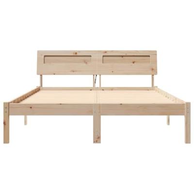 Bedframe Bruin 140 x 190 cm Massief grenenhout