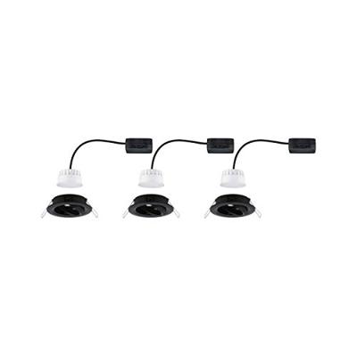 Paulmann 94471 LED-inbouwlamp Set van 3 stuks LED 18 W Zwart (mat)