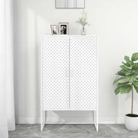 VidaXL Hoge kast 80x35x135 cm staal wit - thumbnail
