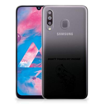 Samsung Galaxy M30 Silicone-hoesje Gun Don't Touch My Phone Samsung Galaxy M30 Silicone-hoesje Gun Don't Touch My Phone