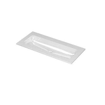 INK Aspekt Wastafel Porselein Centraal Zonder Kraangat - 1000x450x15 mm - Glans Wit