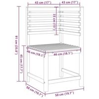Tuinbankset 5 pcs Bruin Massief acaciahout - thumbnail