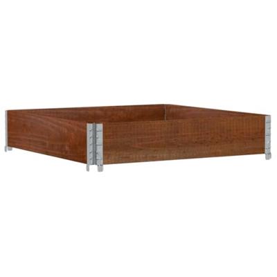 Palletopzetrand 100x100 cm massief grenenhout bruin Palletopzetrand 100x100 cm massief grenenhout bruin