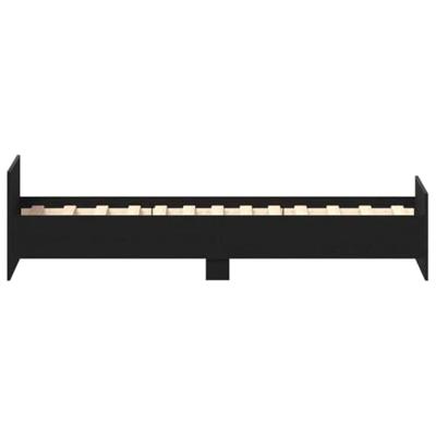 Bedframe zonder matras 90x190 cm spaanplaat zwart eikenkleurig