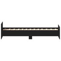 Bedframe zonder matras 90x190 cm spaanplaat zwart eikenkleurig - thumbnail
