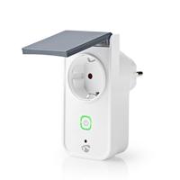 Wi-Fi Smart Stekker voor Buiten | Spatwaterbestendig | IP44 | Verbruiksmonitor | Schuko Type F | 16 A - thumbnail