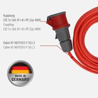 Brennenstuhl 1168580 Stroom Verlengkabel 16 A Rood 10.00 m AT-N07V3V3-F 3G 1,5 mm² - thumbnail